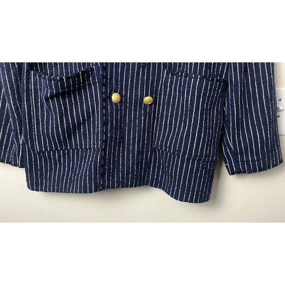 RES IPSA TEXTURED WOVEN DOUBLE BREASTED JACKET L - Picture 3 of 11